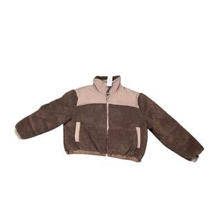 NWT Liv & Lottie Teddy Puffer Jacket Coat Womens Medium Teddy puffer Jacket